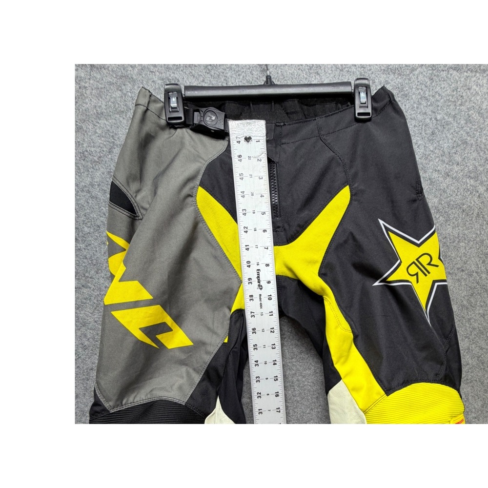 One Industries Atom Rockstar Energy Motocross Racing Pants Black Yellow Mens 30 - Picture 3 of 16